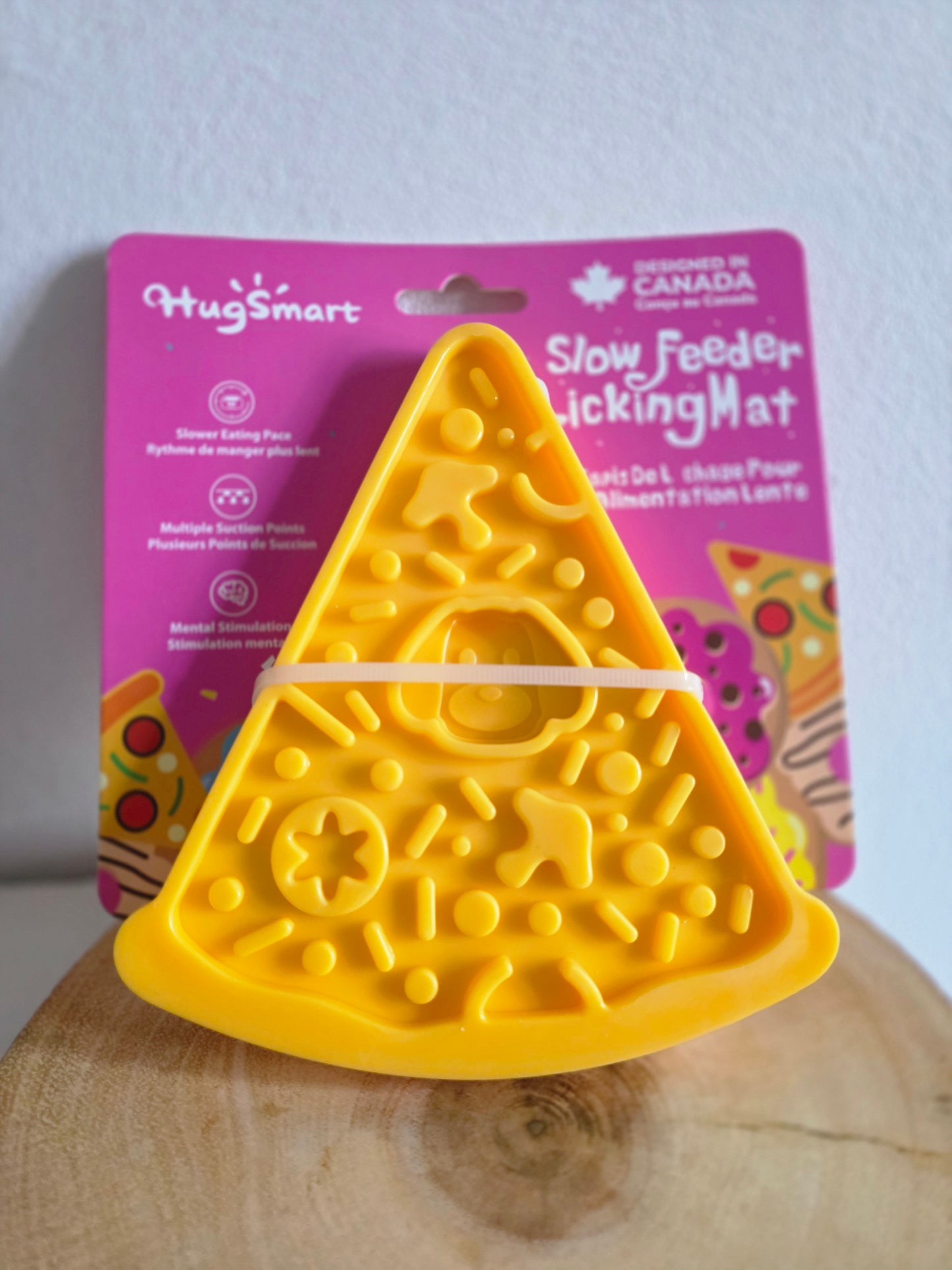 Hugsmart Pet - Dog Bowl Pet Lick Mat | Pizza Slow Feeder