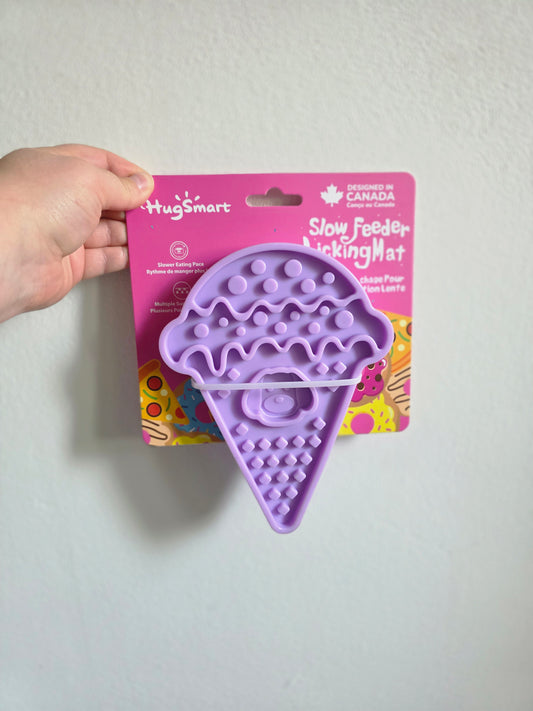 Hugsmart Pet - Dog Bowl Pet Lick Mat | Ice-Cream Slowfeeder