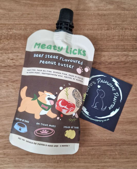 Meaty Licks beef steak peanut butter🥜