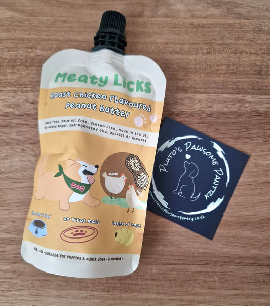 Meaty Licks Roast Chicken peanut butter🐔🥜