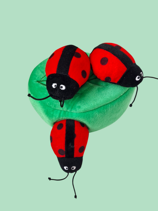 Zippy Burrow - Ladybug in Leaf - Dog Toy