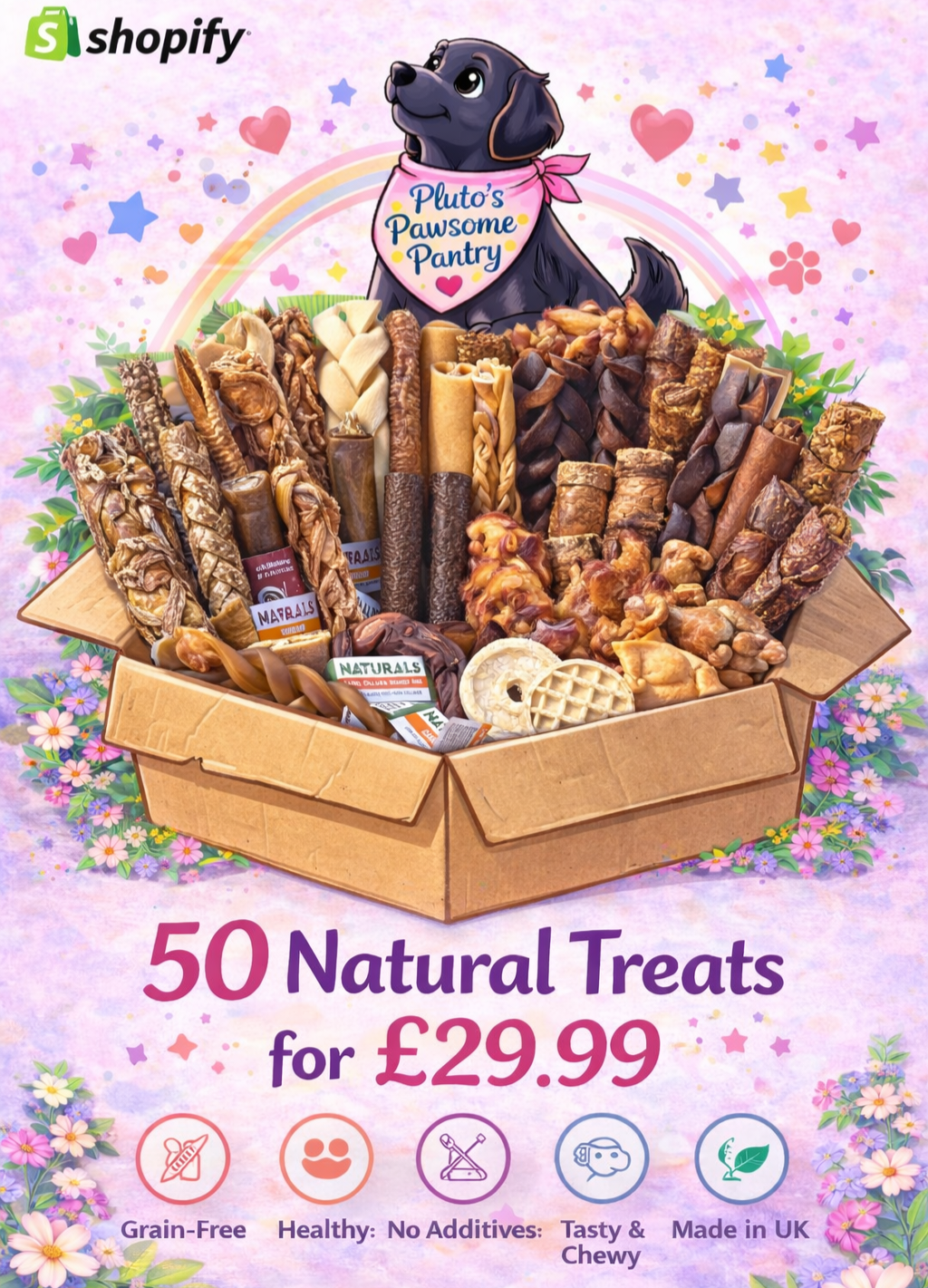 50 Natural treat box bundle