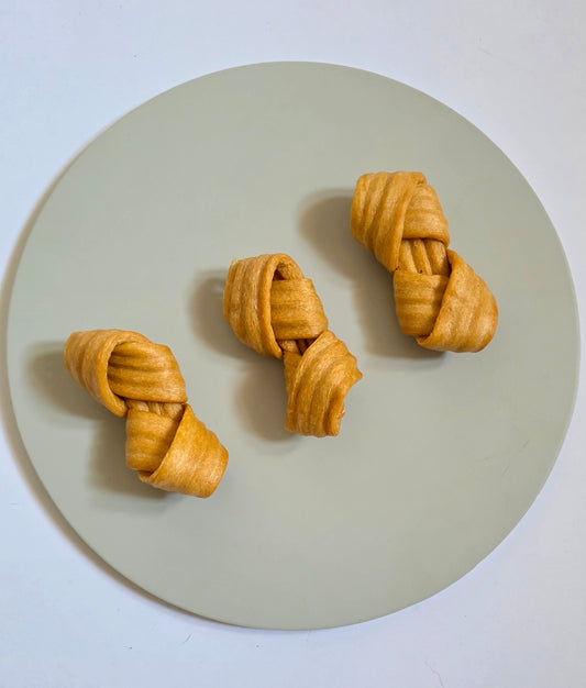 Peanut butter puffed knot bone x1