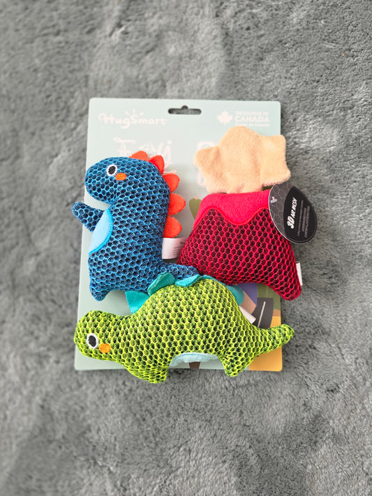 Hugsmart Pet - Dinosaur Land | Dino Buds - Dog Plush Toy