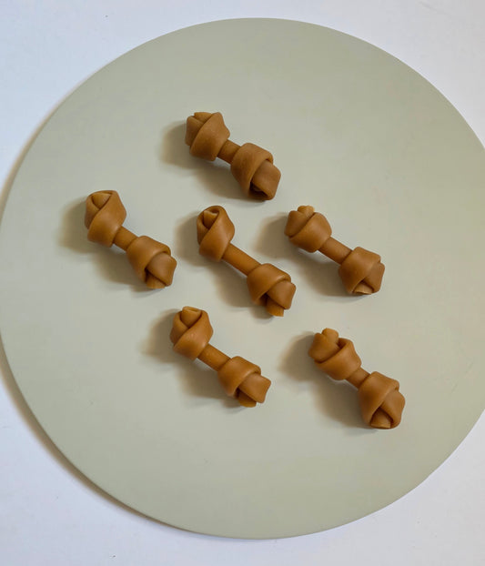 Peanut butter knotted chews