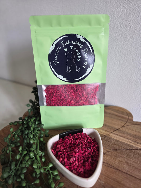 Freeze dried raspberry crumble (15g)